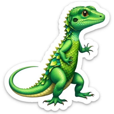 Lizard wearing a dress sticker