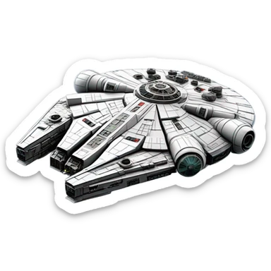 The millennium falcon sticker