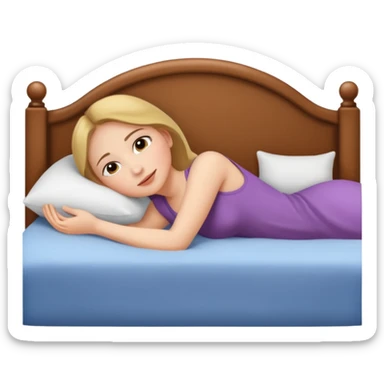 Femme qui cambré allongée sur son lit  sticker