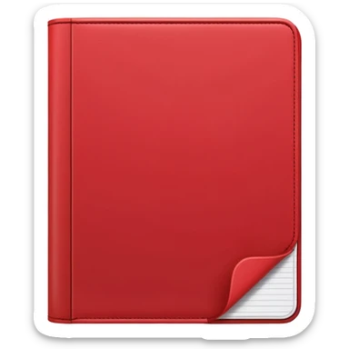 emoji of a simple agenda with a red cover and simple details sticker