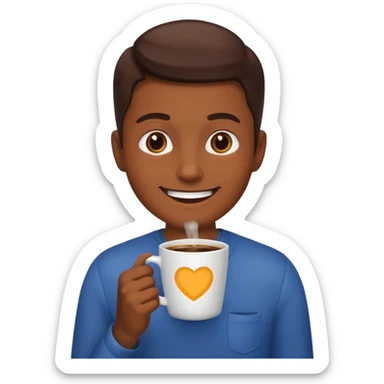 twitch emoticon of someone drinking a coffee sticker