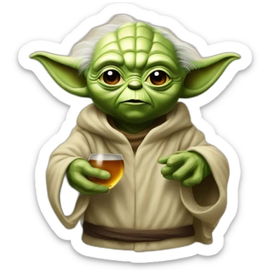 Yoda wiskey sticker