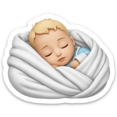 baby wrapped in blanket sticker