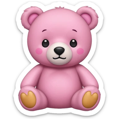Pink bear plushies  sticker