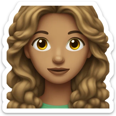 Woman of 26 years old with brown air and green/brown eyes sticker