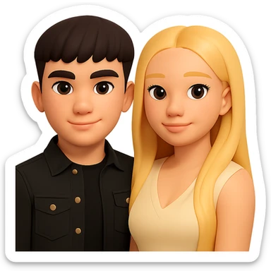 Slightly increase the volume of the upper body of the girl and slightly rotate her to face forward. Preserve the style of the original image. Remove the background. sticker