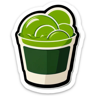 green matcha drinks sticker