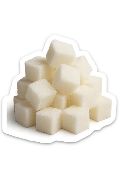 monagna di zollette di zucchero, iperrealistico 4k sticker