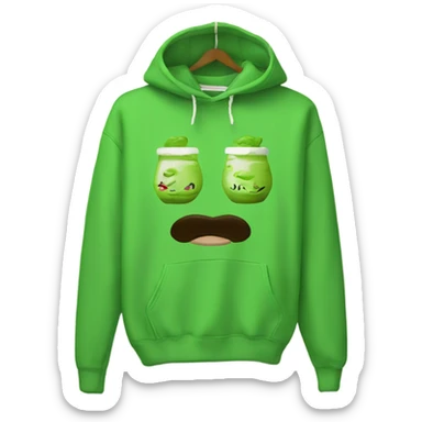 Matcha lovers written on a hoodie sticker