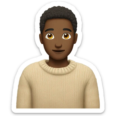 cozy beige sweater sticker