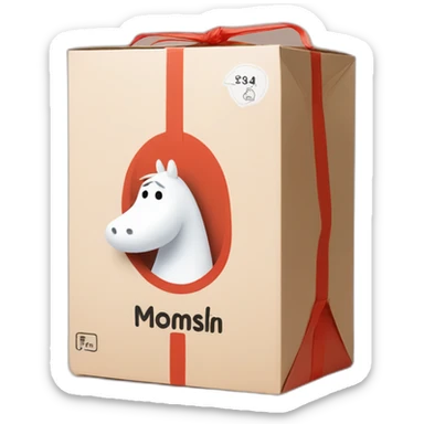 Moomin delivers a DoorDash box sticker