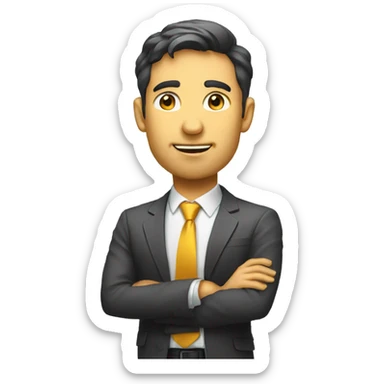 investor man tells sticker