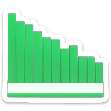 bar chart with green taller than gray bar sticker