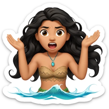 disney moana screaming sticker