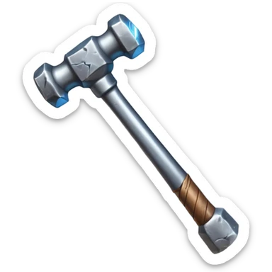 medieval hammer with lightning infused sticker