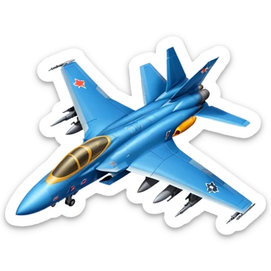 Animated Fighter-jet and fighter-bomber emojis with the top 10 most used expressions sticker