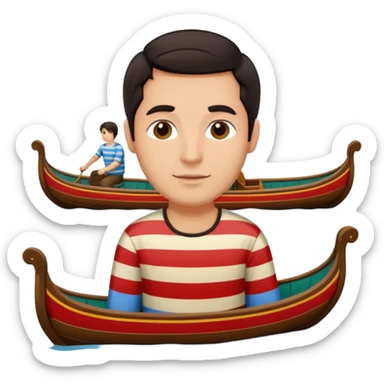 Ventian gondola with man sticker