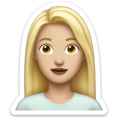 white trans woman with blonde hair sticker