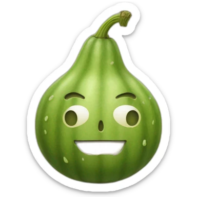 Ash gourd smiley sticker