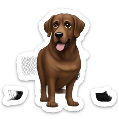 Brown big dog in a Bentley  sticker