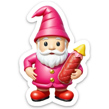   jeff koons style SPAM meat garden gnome inflatable  art sticker
