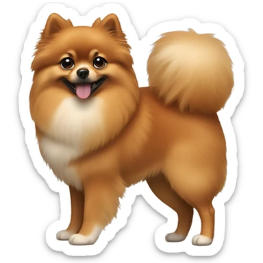 sable orange pomeranian sticker