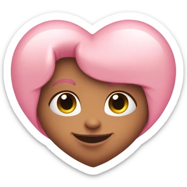 baby pink heart sticker