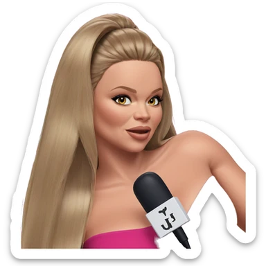 blonde girl with long hair sticker