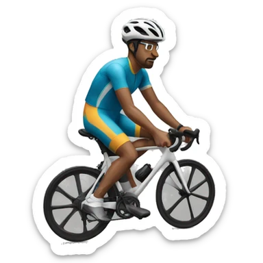 Ciclista Acenando sticker