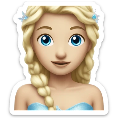 Blonde fairy princess with blue eyes sticker