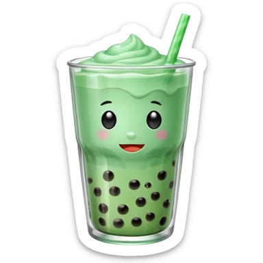 Mint  boba sticker