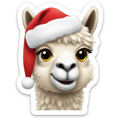 Christmas alpaca  sticker