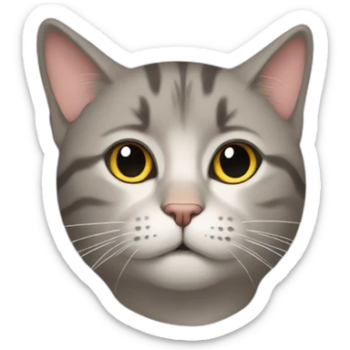 A cat with nose drop like he is sleepy  sticker