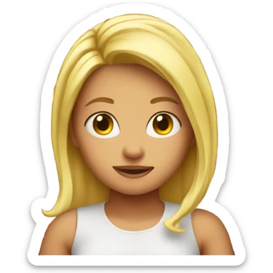 Blonde girl that looks like Lava girl sticker