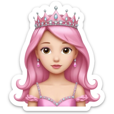pink princess things sticker