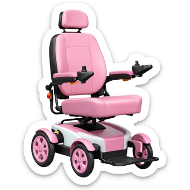 pink oreo design on electric wheelchair sticker
