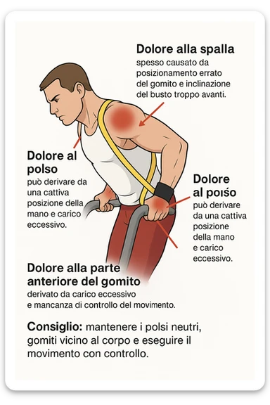 Dolore nel dip per errori di tecnica, facciamo capire bene i dolori in italiano sticker