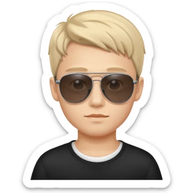 russia boy with sunglasses sticker