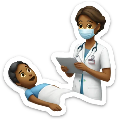 Mom working in hospital sticker