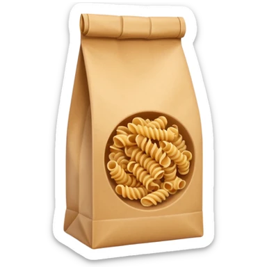 brown fusilli bag sticker