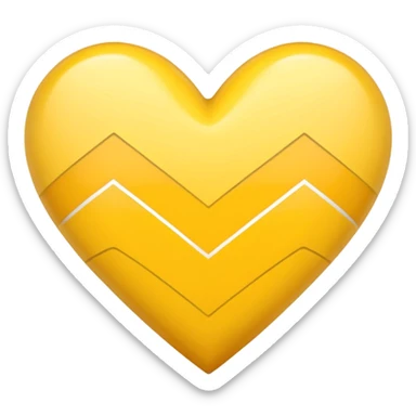 yellow heart with a chevron pattern sticker