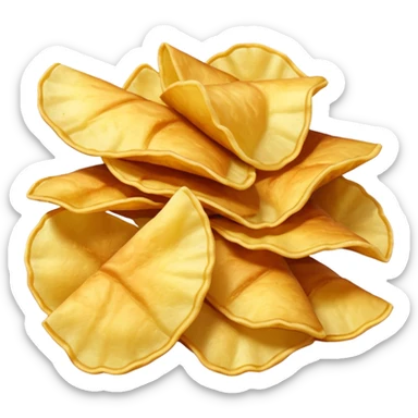 Create a Potato chips emoji in IOS style with transparent background that is 1024 x 1024 sticker