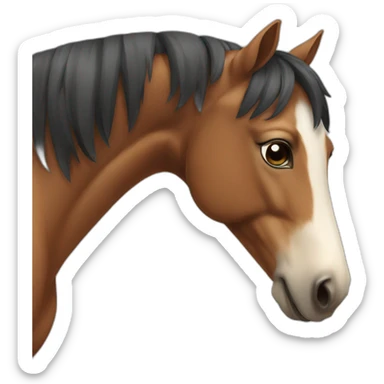 happy animal horse sticker