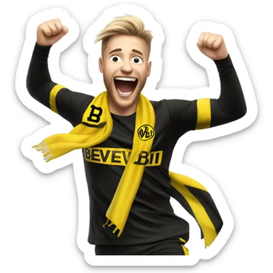 BVB fan cheering sticker