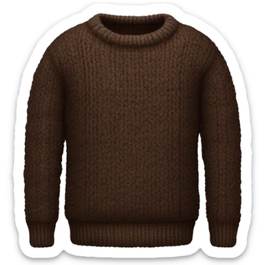 Dark brown knitted sweater sticker