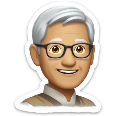 Asian grandfather  sticker