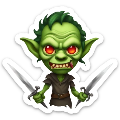 Evil goblin sticker