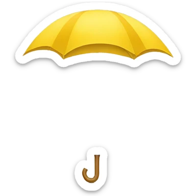 Yellow umbrella sticker