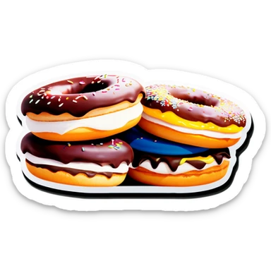 dounts stacked sticker