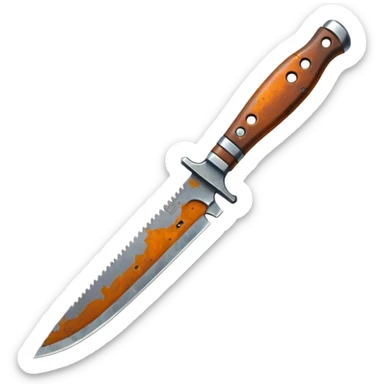 Rusty knife sticker